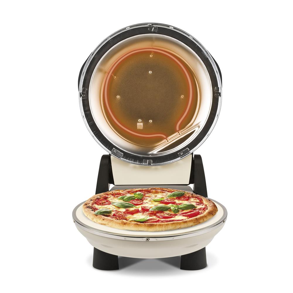 G3Ferrari elektrischer Pizzaofen Napoletana Icy Cream inkl. 2-ten Stein zum Überbacken im Deckel - Limited Edition bis 400 °C