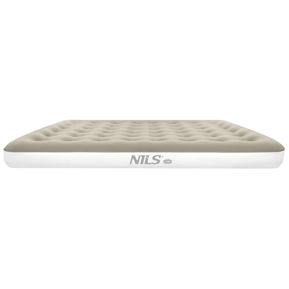 NILS CAMP Campingmatratze Doppelbett beige 203x152x22 cm für Camping Reise Gästebett