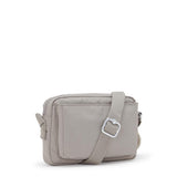 Kipling ABANU S, Kleine Umhängetasche, Grey Gris (grau), Schultertasche mit verstellbarem Schultergurt