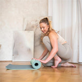 Yogamatte 183 x 61 x 0,8 cm Fitnessmatte Mint Gymnastikmatte rutschfest | HMS YM10