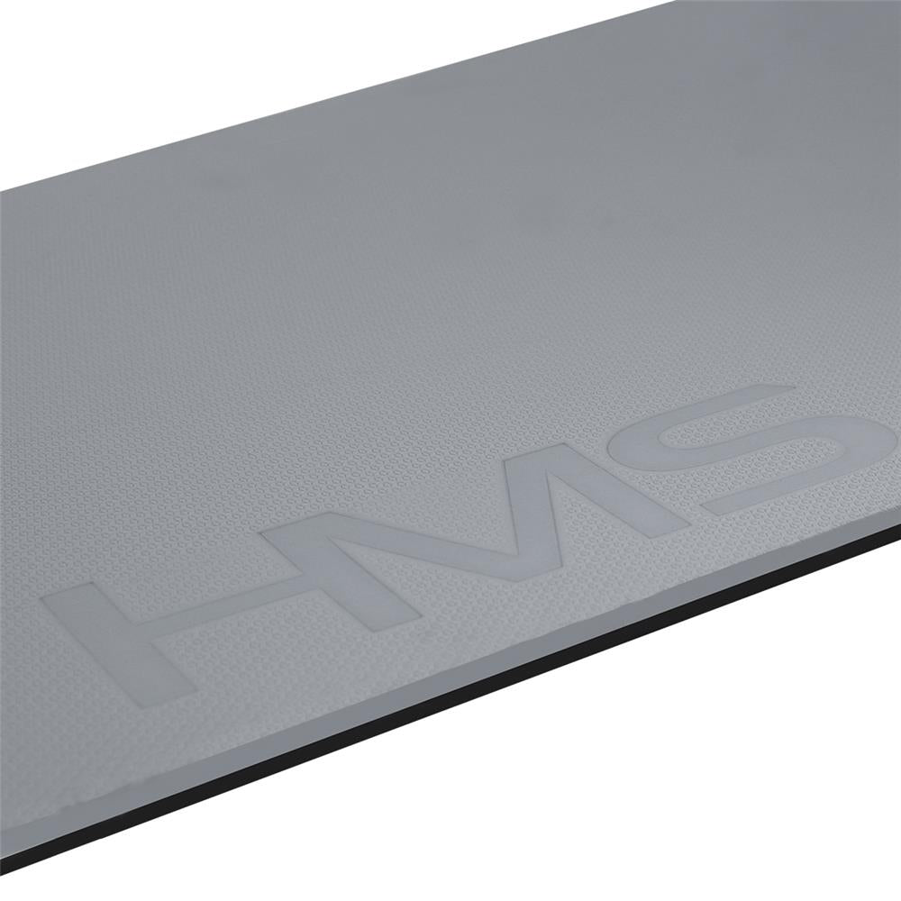 Fitnessmatte 180x60 cm 15 mm Grau/Schwarz | HMS Premium MFK03