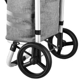 NILS CAMP Einkaufstrolley 45L klappbar grau leicht für Einkauf Reisen Outdoor