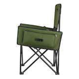 NILS CAMP Campingstuhl in Grün - stabiler Klappstuhl mit Taschen für Camping, Garten & Angeln