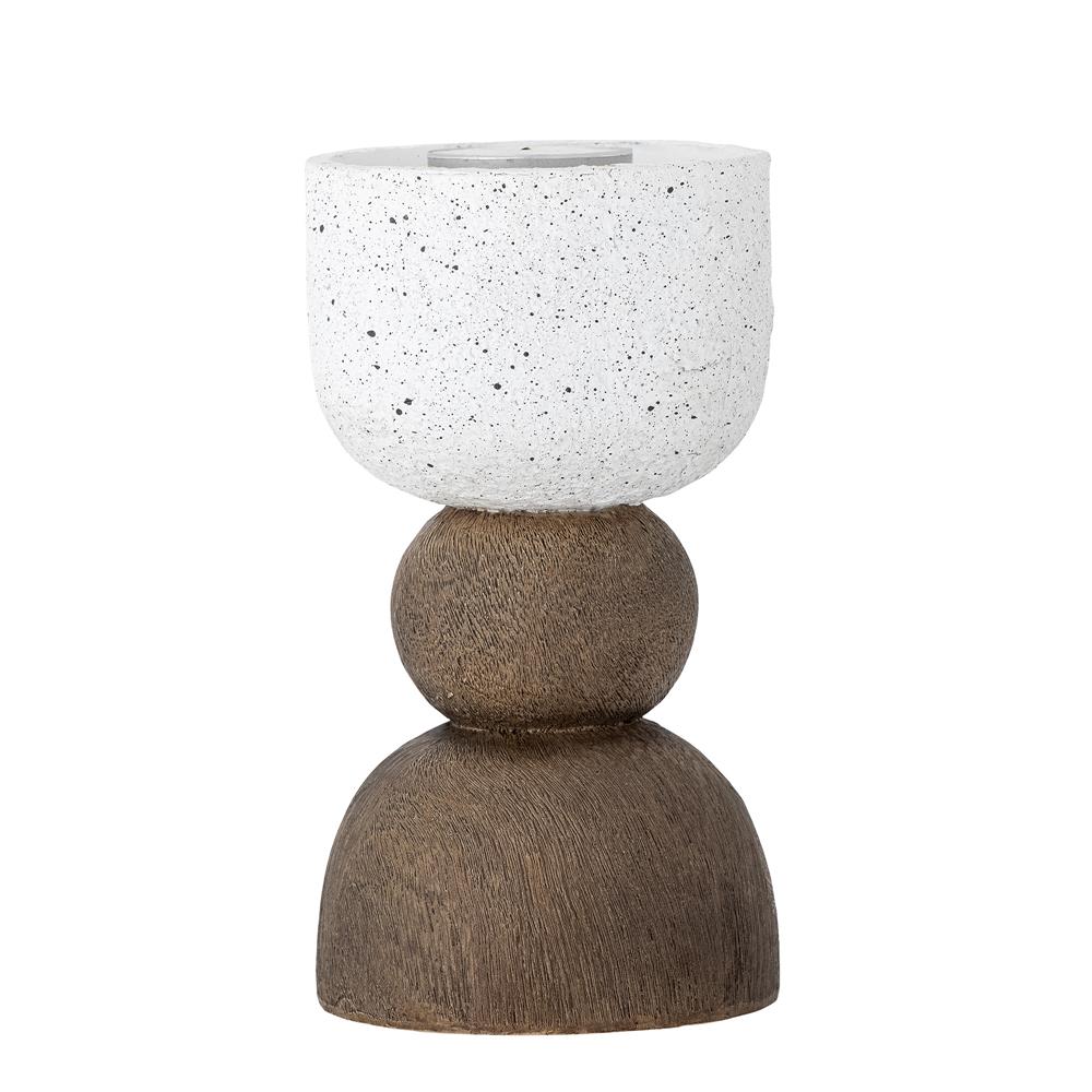 Bloomingville Marjun Teelichthalter, Braun, Polyresin D9xH16 cm