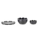 Bloomingville Reiko Teelichthalter schwarz aus Marmor – 3er Set für Wohnzimmer & Tischdeko