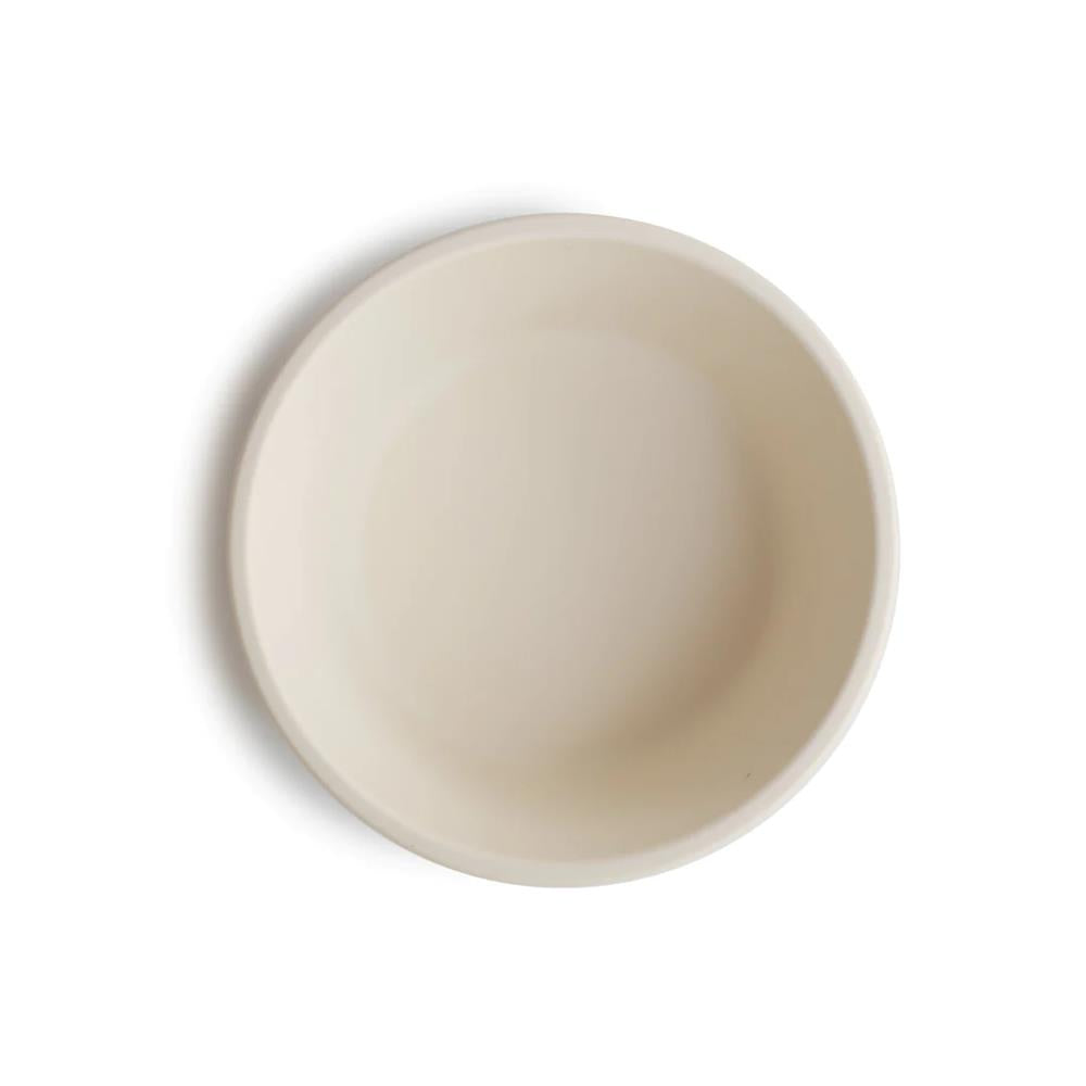 Mushie Silikon-Kinderschüssel, Ivory, Schüssel mit Rutschfestem Saugnapf
