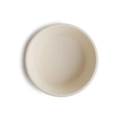 Mushie Silikon-Kinderschüssel, Ivory, Schüssel mit Rutschfestem Saugnapf