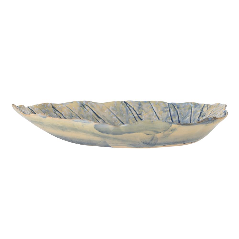 Bloomingville Rowan Servierplatte blau Steingut 32,5x26,5 cm