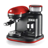 Ariete Moderna Espressomaschine, Rot, Kaffeemaschine mit Mahlwerk, 15 Bar