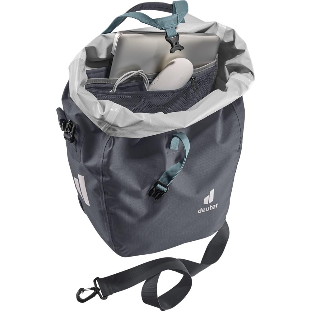 deuter Weybridge, Fahrradtasche, graphite (grau), 20L+5L, mit Bagfix-Halterung