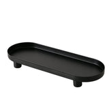 BOLTZE Tablett Manon Metall schwarz oval matt 28 cm modern