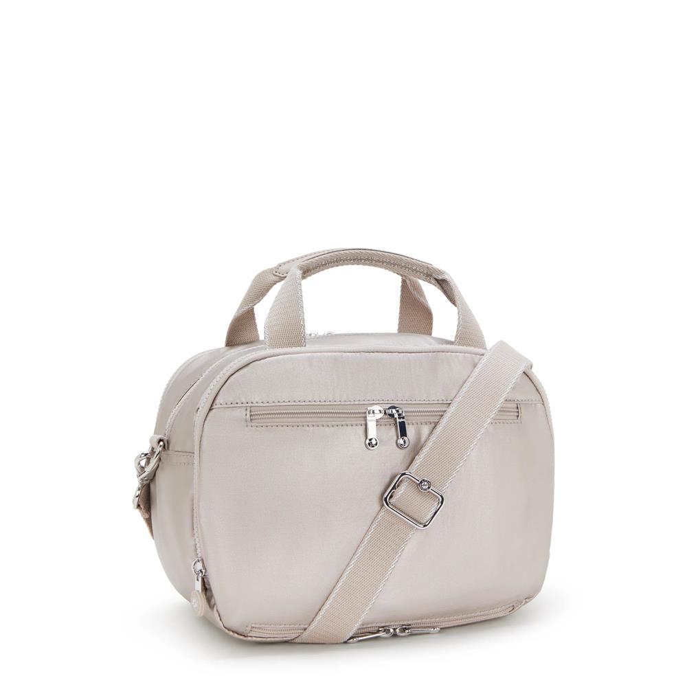 Kipling PALMBEACH, Beautycase, Metallic Glow (beige), Kulturtasche 7L Spiegel Trolleyhalterung