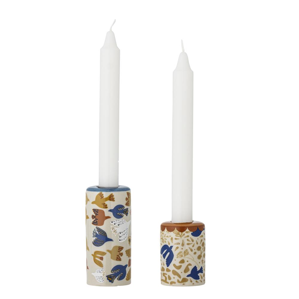 Bloomingville Anniversary Kerzenhalter Bunt Steingut 2er Set