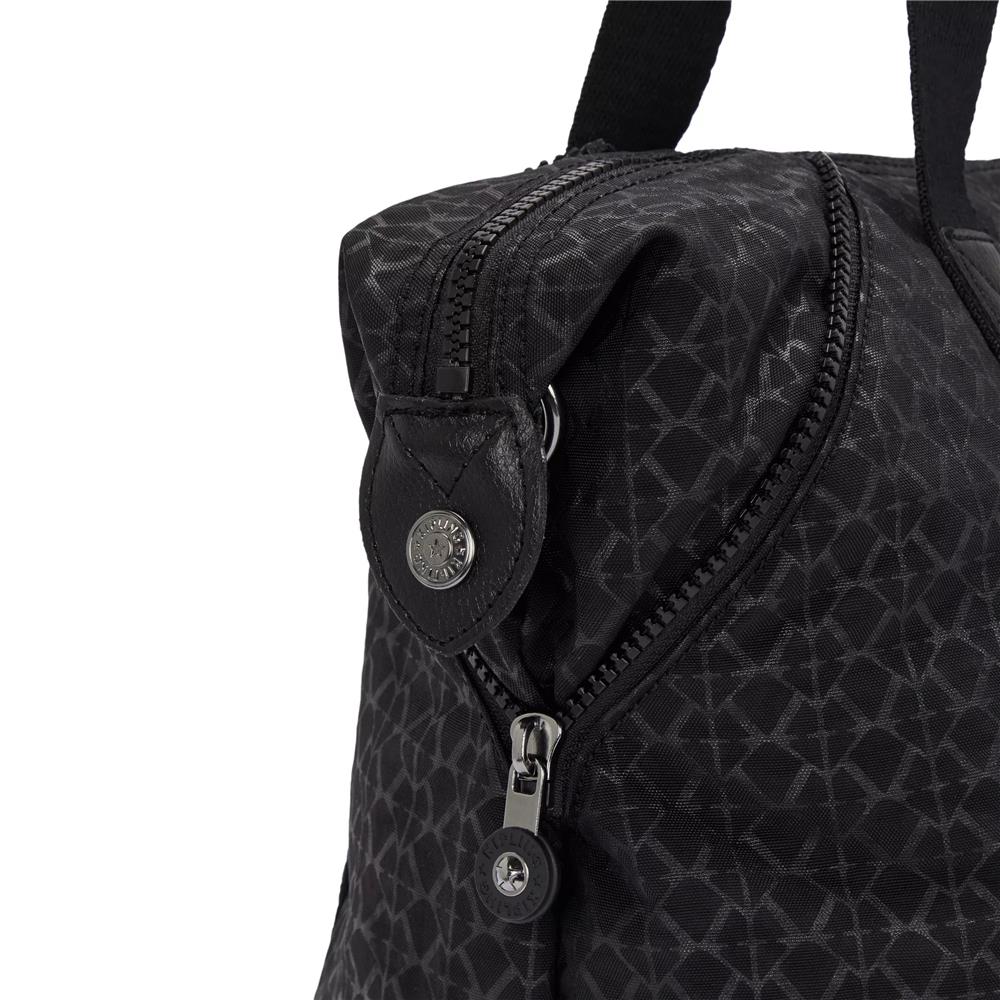 Kipling ART, Handtasche, Signature Emb (schwarz), Tasche mit abnehmbaren Trägern & viel Stauraum