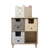 Bloomingville MINI Calle Bücherregal bunt - Kinderregal mit Schubladen aus Holz für Kinderzimmer
