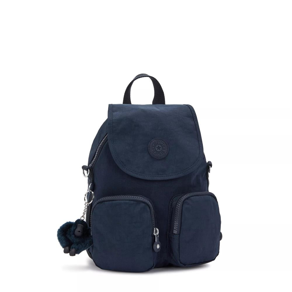 Kipling FIREFLY UP, kleiner Rucksack, Blue Bleu 2 (blau), wandelbar zur Schultertasche