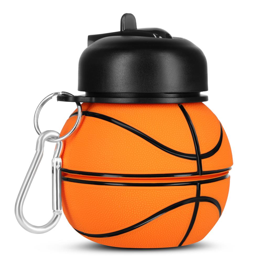 NILS faltbare Trinkflasche 550 ml Silikon Basketball für Camping Outdoor Reisen