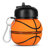 NILS faltbare Trinkflasche 550 ml Silikon Basketball für Camping Outdoor Reisen