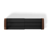 Umbra Bellwood Dreistufiges Gewürzregal, Erweiterbarer Küchen Organizer in Schwarz/Walnuss