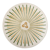 Bloomingville Heikki Servierplatte – grüne Steingutplatte, handbemalt, 35 cm