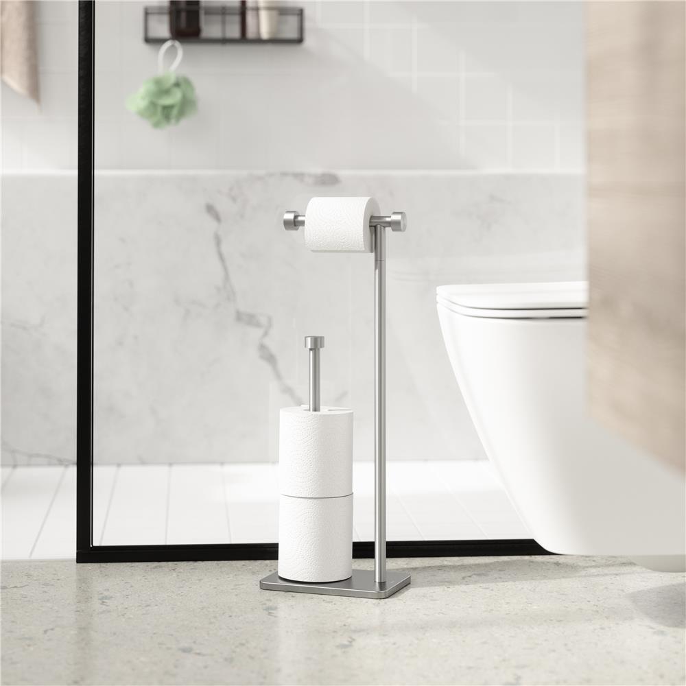 Umbra Cappa Toilettenpapierhalter in Silber mit Aufbewahrung für Ersatzrollen
