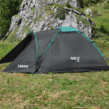 NILS CAMP Hiker Zelt für 2 Personen in Grau - kompaktes Campingzelt mit Vorraum für Camping & Outdoor