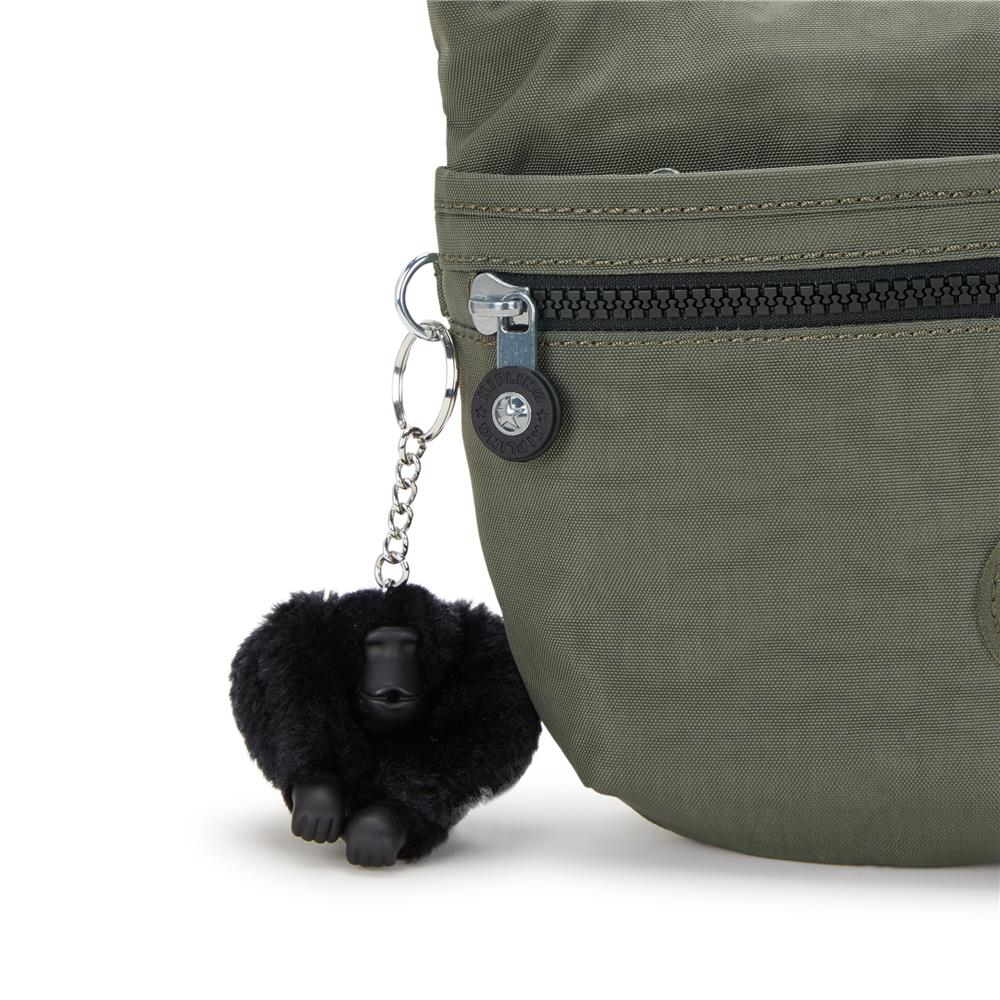 Kipling ARTO S, Kleine Umhängetasche, Green Moss (grün), Schultertasche mit Reißverschluss