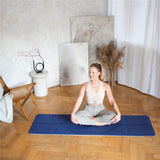 Yogamatte 183 x 61 x 0,8 cm Fitnessmatte Blau Gymnastikmatte rutschfest | HMS YM10