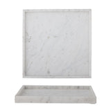 Bloomingville Majsa Tablett Weiß Marmor 35x35 cm quadratisch