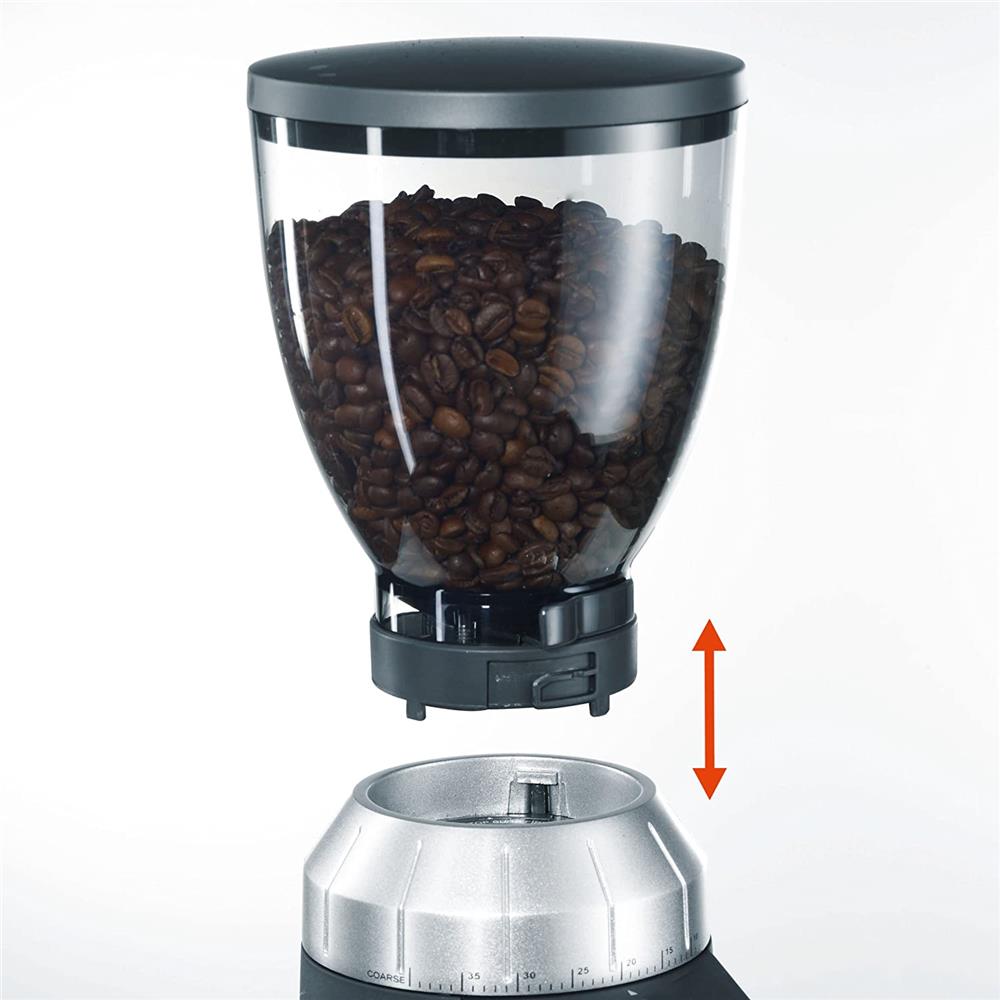 GRAEF elektrische Kaffeemühle CM 800 Silber Espressomühle Edelstahl Kegelmahlwerk