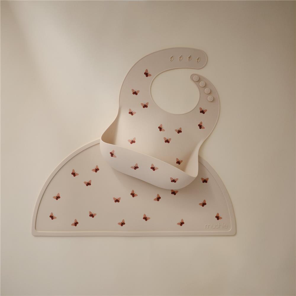 Mushie Silikon-Platzdeckchen, Butterflies, Tischset, BPA-frei