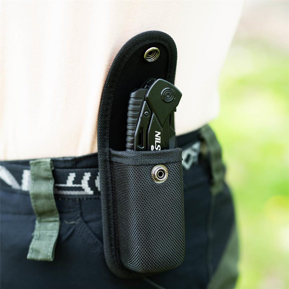 NILS CAMP Multitool 12 Funktionen mit Bits für Camping Outdoor Alltag
