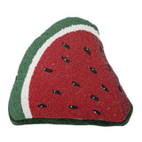 Bloomingville Senga Kissen Rot – Wassermelonen‑Deko-Kissen mit Perlen 30x30 cm