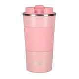 NILS Thermobecher 510 ml Edelstahl rosa rutschfest Coffee-to-go-Becher für Camping Reisen Alltag