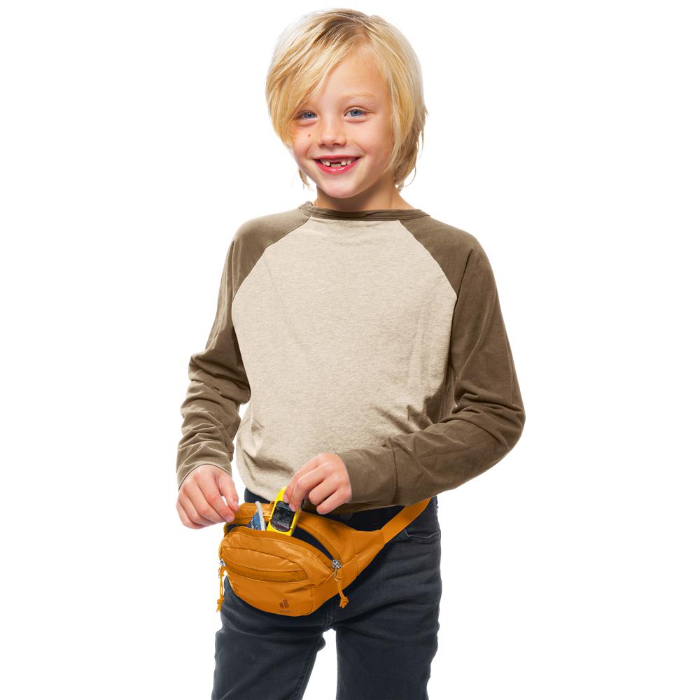 deuter Junior Belt, Bauchtasche, amber (gelb), 1L, Hüfttasche, Gürteltasche für Kinder