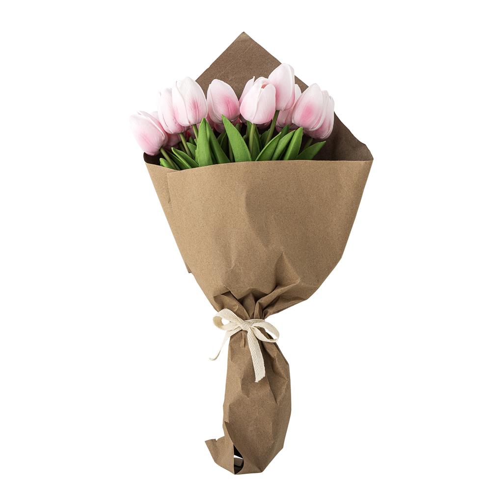 Bloomingville Tulip Blumenstrauß Tulpen in Rosa Kunstblumen Deko Strauß 32 cm