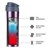NILS Thermobecher 500 ml Edelstahl violett auslaufsicher für Camping Reise Alltag