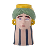 Bloomingville Miss Jody Vase Bunt Steingut Deko-Vase 22,5cm