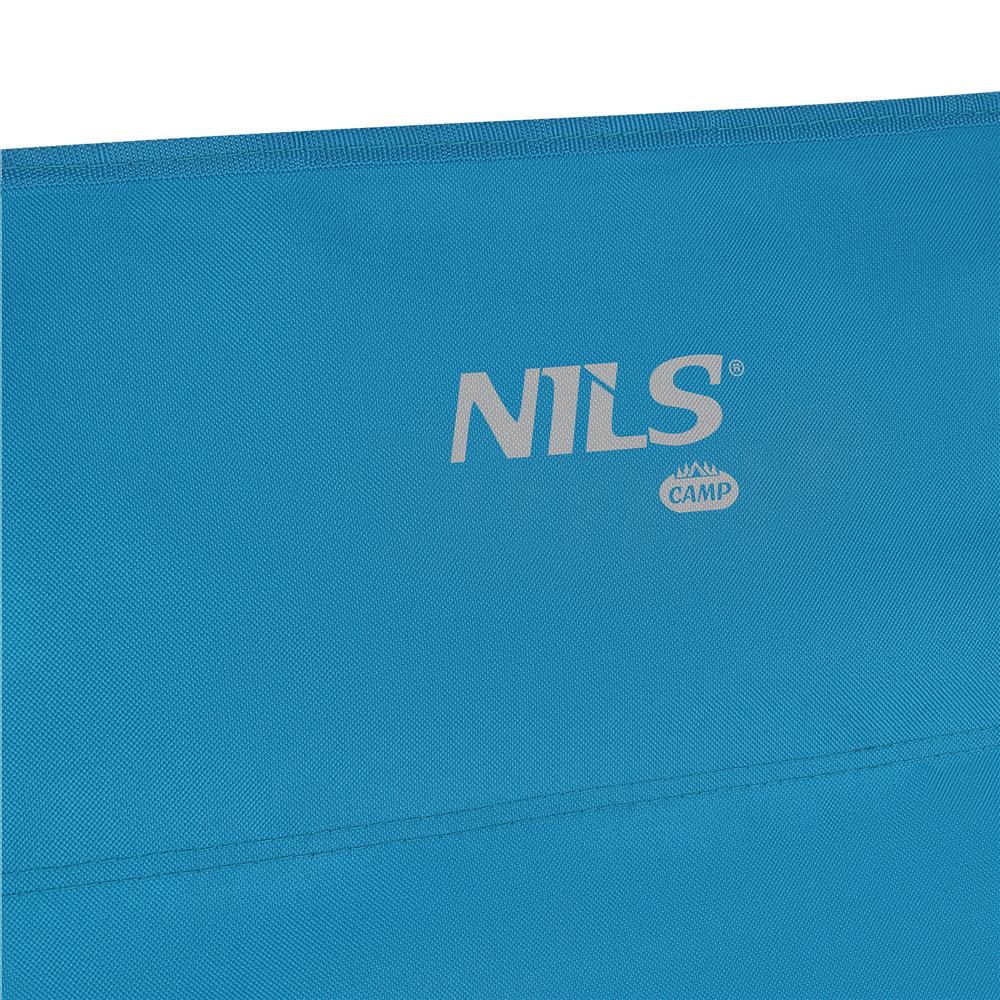 NILS CAMP Campingstuhl klappbar Blau - kompakter Klappstuhl für Camping, Strand & Garten