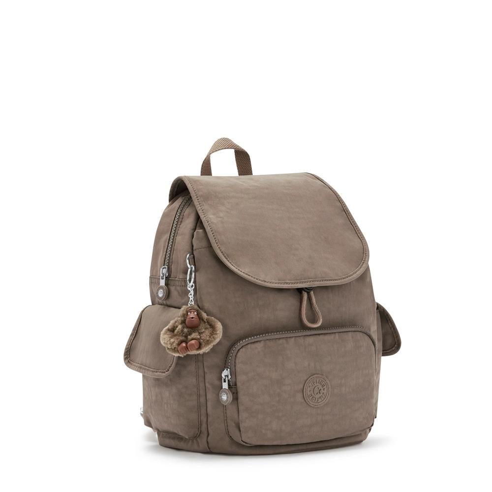 Kipling CITY PACK S, kleiner Rucksack, True Beige (beige), Damenrucksack mit vielen Fächern