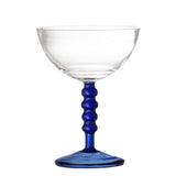 Bloomingville Noemi Cocktailglas aus Glas in Blau 230 ml – modernes Cocktailglas für Tischdeko