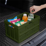 NILS CAMP faltbare Campingbox mit Tischfunktion 9L in Grün - ultrakompakte Reisebox