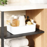 Umbra Bellwood Vorratsschrank Organizer mit 3 Fächern, großer Aufbewahrungsbehälter in Weiß/Natur