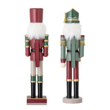 Bloomingville Darren Nussknacker Rot/Grün 2er Set Holz Weihnachtsdeko Figuren