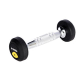 Kurzhantel 1 kg gummiert rund Schwarz | HMS HG PRO