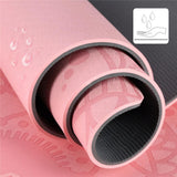 Yogamatte 183 x 61 x 0,8 cm Fitnessmatte Rosa Gymnastikmatte rutschfest | HMS YM10