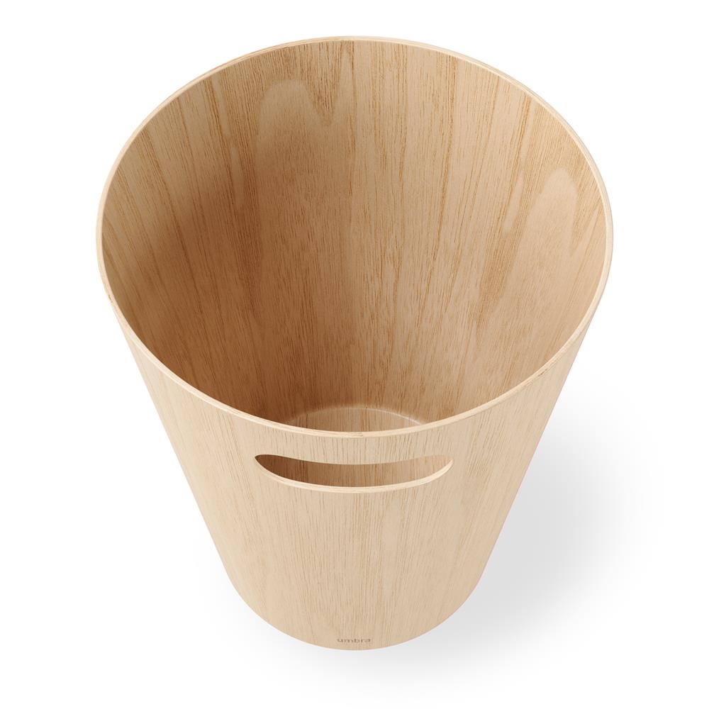 Umbra Woodrow Abfalleimer, Natur/Holz, 7,5 Liter, Zweifarbiger Papierkorb