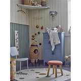 Bloomingville MINI Space Decke, Weltraum, Recycelte Baumwolle, Kinderzimmer, dänisches Design