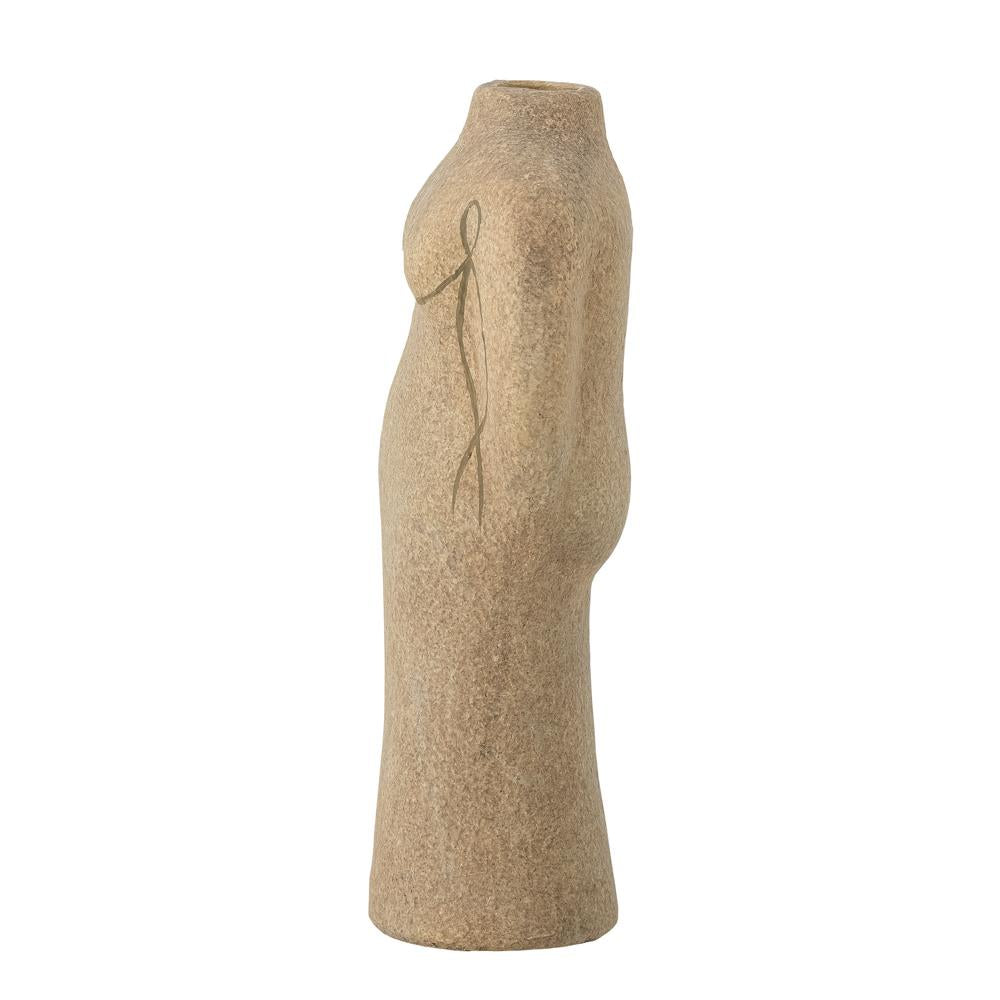 Bloomingville Lulu Deko‑Vase braun aus Terrakotta – skulpturale Vase für Wohnzimmer & Tischdeko