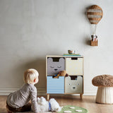 Bloomingville MINI Huggi Wandkorb natur - Rattan Wandkorb Heißluftballon für Kinderzimmer & Aufbewahrung